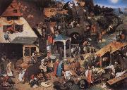 BRUEGHEL, Pieter the Younger Netherlandish Proverbs painting